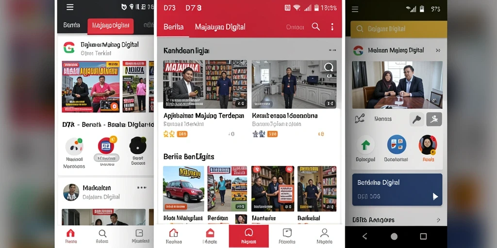 Tampilan antarmuka D73 yang menarik dan intuitif.