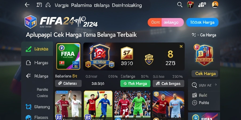Antarmuka pengguna FIFA234 yang menampilkan fungsi cek harga.