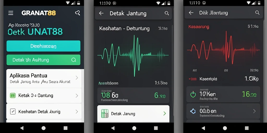Tampilan antarmuka aplikasi Detak Jantung yang informatif dan menarik.