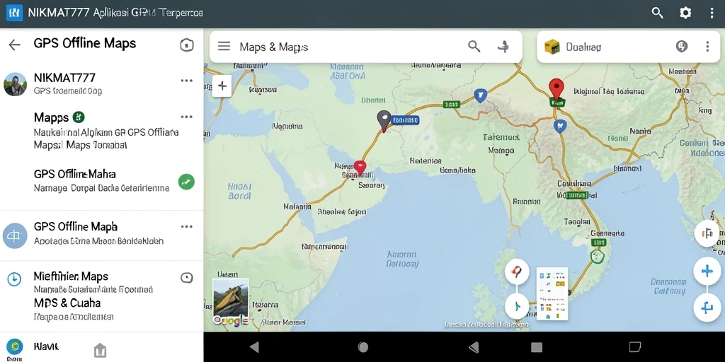 Antarmuka pengguna NIKMAT777 yang ramah dan intuitif untuk GPS Offline Maps.