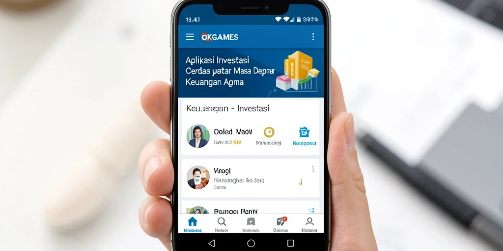 Tampilan antarmuka aplikasi OKGAMES yang modern dan fungsional.