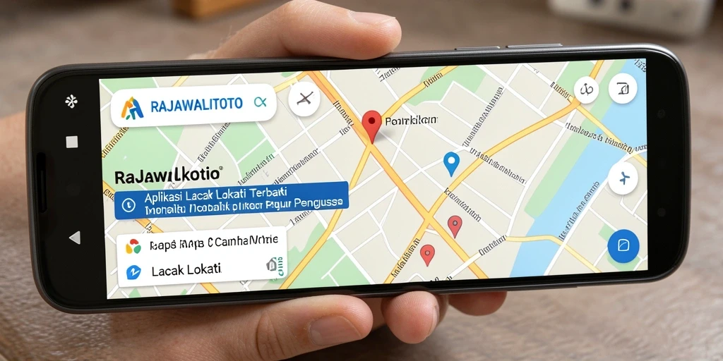Tampilan antarmuka aplikasi RAJAWALITOTO yang intuitif untuk pelacakan lokasi.