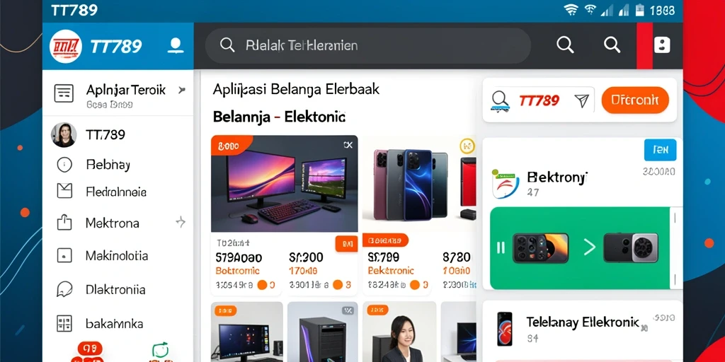 Antarmuka aplikasi TT789 yang user-friendly dan beragam pilihan produk elektronik.